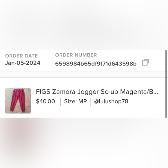 DARK MAGENTA: Figs Scrub Set Catarina/Zamora (M/MP) - Picture 16 of 16